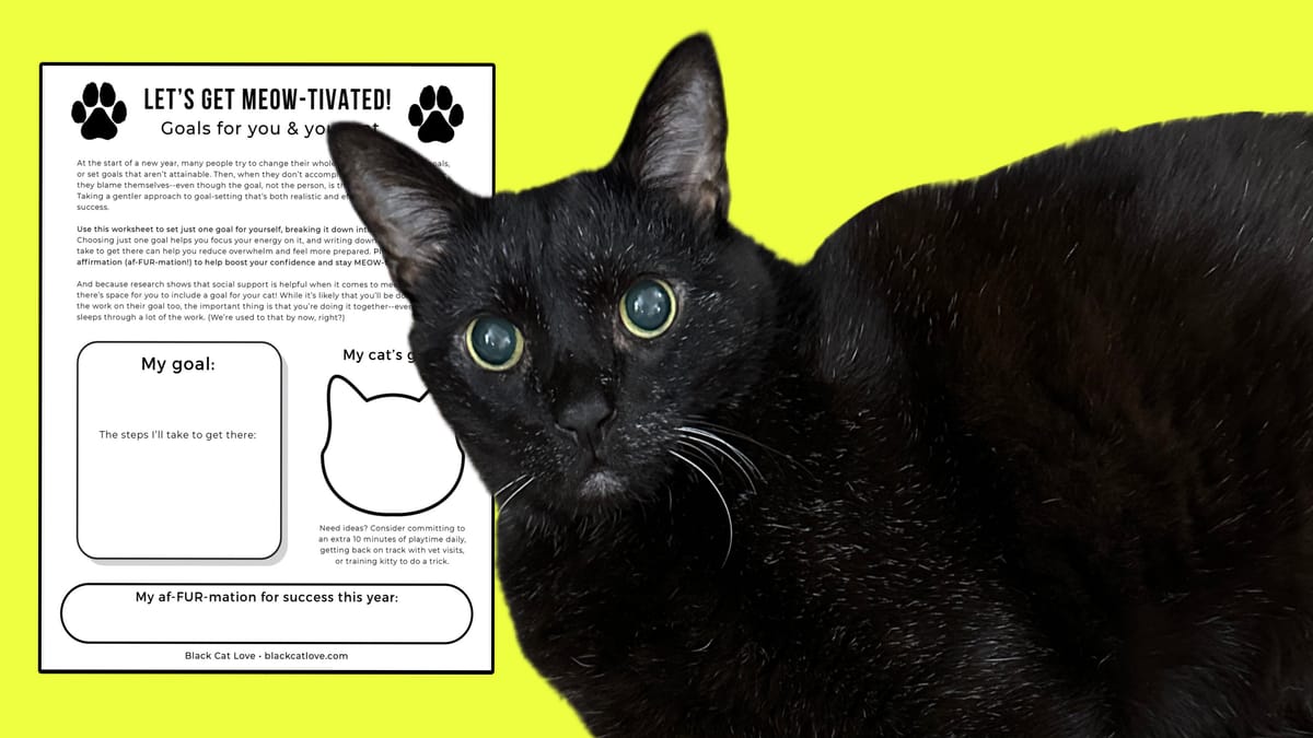 January free printable: Let's Get MEOW-tivated!